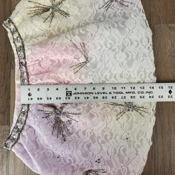 LoveShackFancy Kezia Skirt Multi Tie Dye Lace Beaded Festival Size 8 NWT $325 - Picture 9 of 10